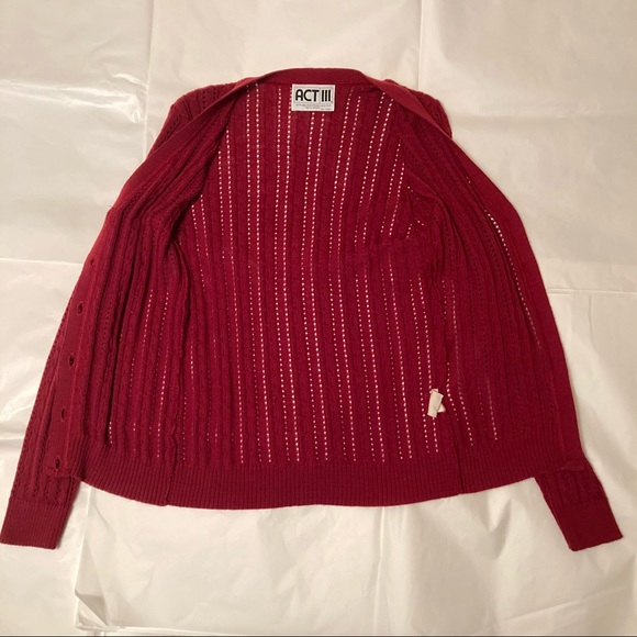 Act III Pointelle Knit Cardigan - Picture 9 of 12